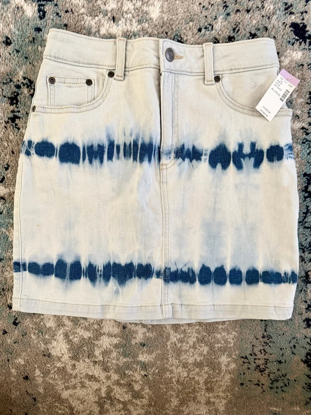 Maurice’s Kids Eyelet Tiered Tank Top L(10-12) and Tie-Dye Denim Skirt XL(13/14)